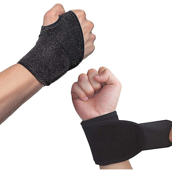Handledsstöd, (2-pack) Justerbart handledsskydd med kardborredesign