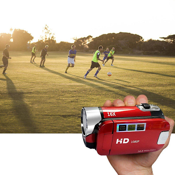 Digitalkamera DV-videooppløsning 2,7-tommers LCD-skjerm Full HD 1080p [DB] Rød