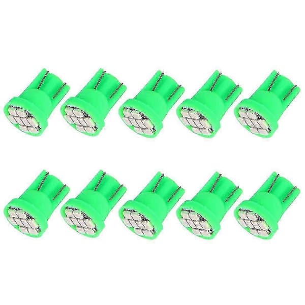 10 STK T10 8 LED Bilblinklyspære Green Light