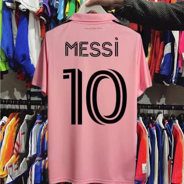 Major League Soccer Messi No.10 Miami International Paita Koti Vieras Aikuinen Lapsi Jalkapallopaita Setti Away Urheiluvaatteet lapsille ja aikuisille Koti Home Adult XL（180-190cm）