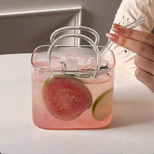 Handväska Glasmugg – 750ml & Kreativ – för Juice & Cocktail 2pcs A