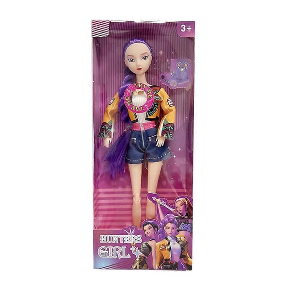 1-3X K-POP Demon Hunter Actionfigur - Sød Vinyl Figur Legetøj, Samlerobjekt Kpop Idol til Børn & Fans [DB] 1pc purple