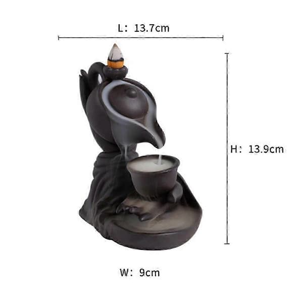Brænder Buddha Hånd Tilbageløb Røgelse Vandfald Brænder Røg Røgelsesholder Vandfald