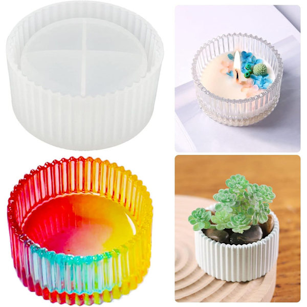 2 st Blomkruka Silikonform Betonggipsform Silikonform Blomkruka Epoxihartsform Liten DIY Suckulent Blomkruka Teljusstakehållare