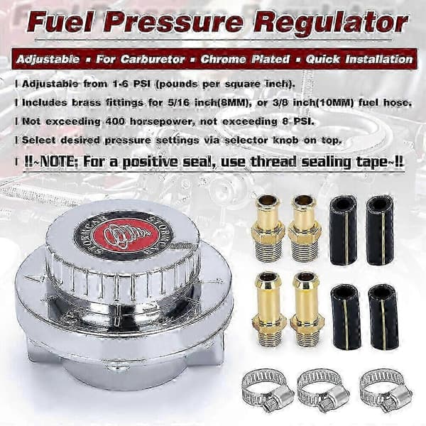 Universelt manuelt justerbart drivstofftrykkregulatorsett for forgassermotorutgave 1104