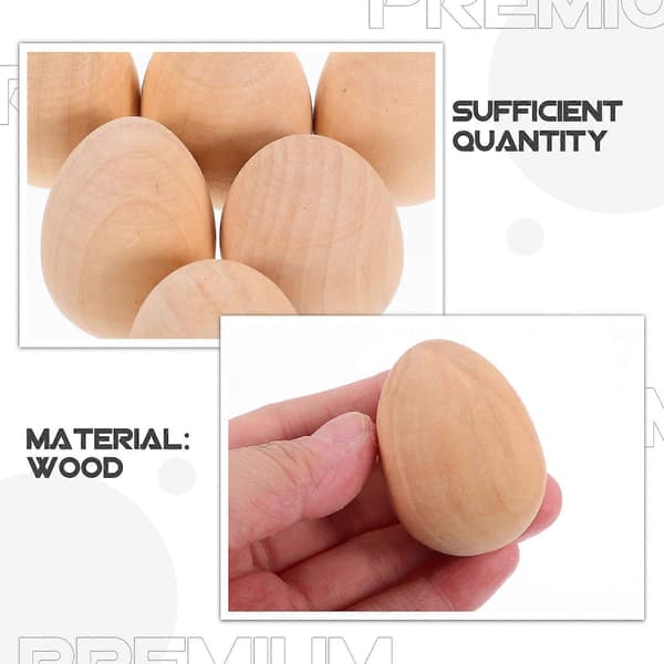 20 stk. påske DIY tre eggpynt Tegneegg rekvisitter for barn Graffiti egg