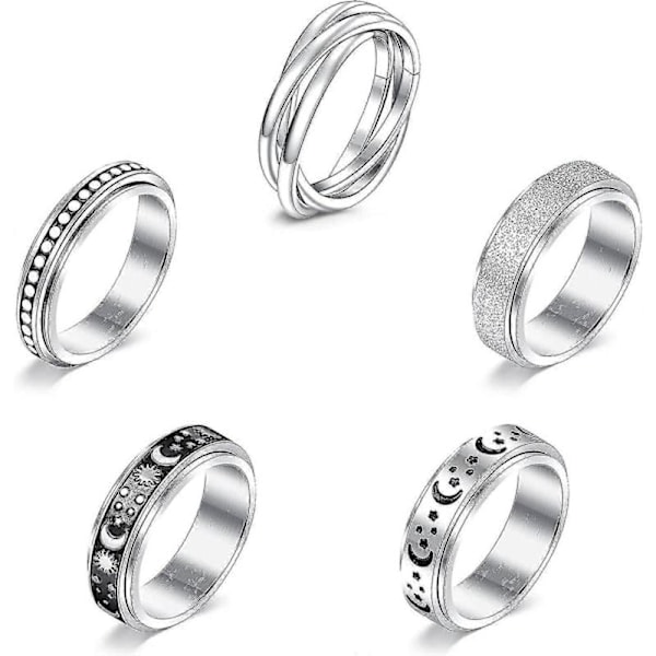 Angstring for kvinner - Spinnerring for angstlindring - Stressring - Anti-angstringer for kvinner