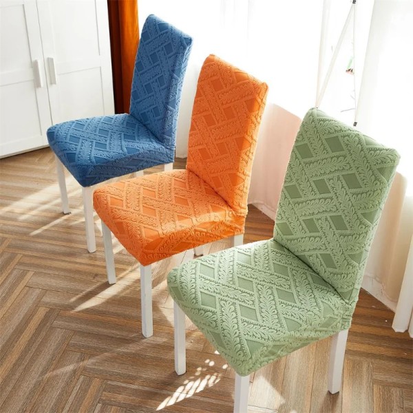 Chair cover solid color jacquard fleece stretch chair cover living room dining room stretch multi-function seat cover