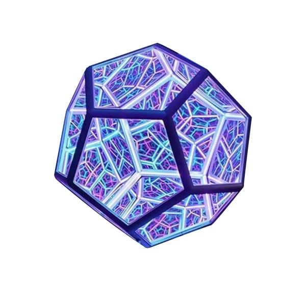 USB LED Creative Unlimited Dodecahedron Small Night Light Color Desktop Decorative Lamp Art Lights Star Lights Birthday Gifts