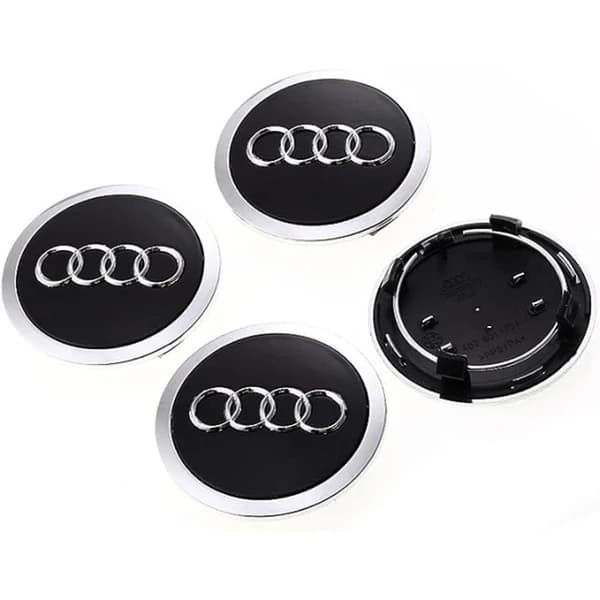 Centrumkapsler til AUDI 60mm 4-pak sort black_Paris sort black black 80