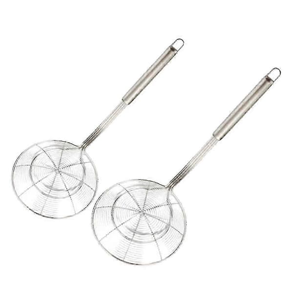 2 stk. øse-sil i rustfritt stål for frityrsteking 16cm/14cm