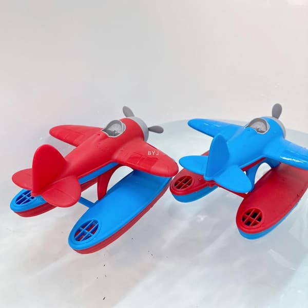 Blå leketøy sjøfly, blå