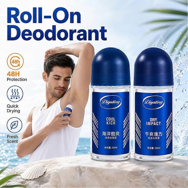 Roll-On Deodorant - Snabbtorkande & Luktkontroll - 50ml COOL KICK 50ml