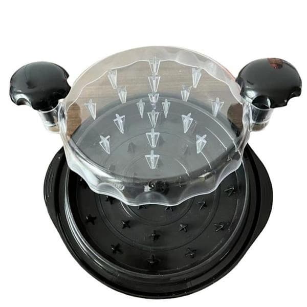 Shredded Chicken Meat Puller - Transparent Lid Shredder for Pork Beef - Handheld Meat Grinder for Shredding Black