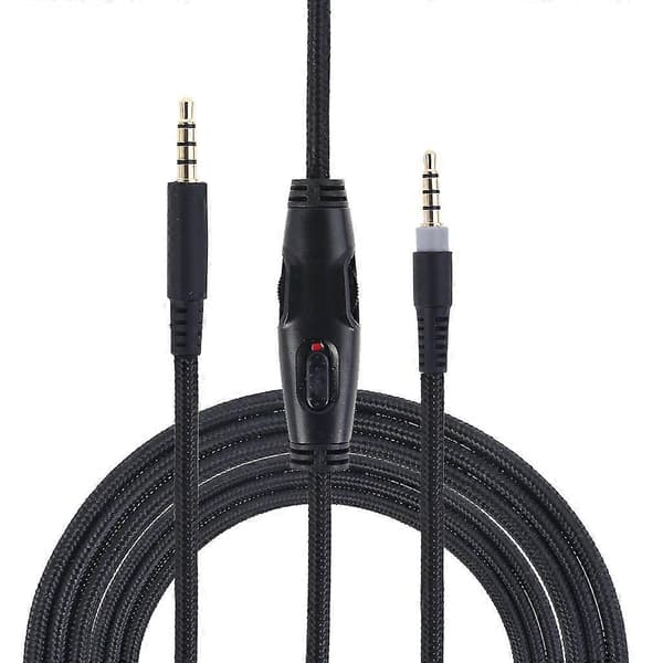 Kabel Udskiftning Hovedtelefon Audio Kabel Forlænger 1.5m Støjreducerende Praktisk til HyperX Cloud til Alpha/Flight