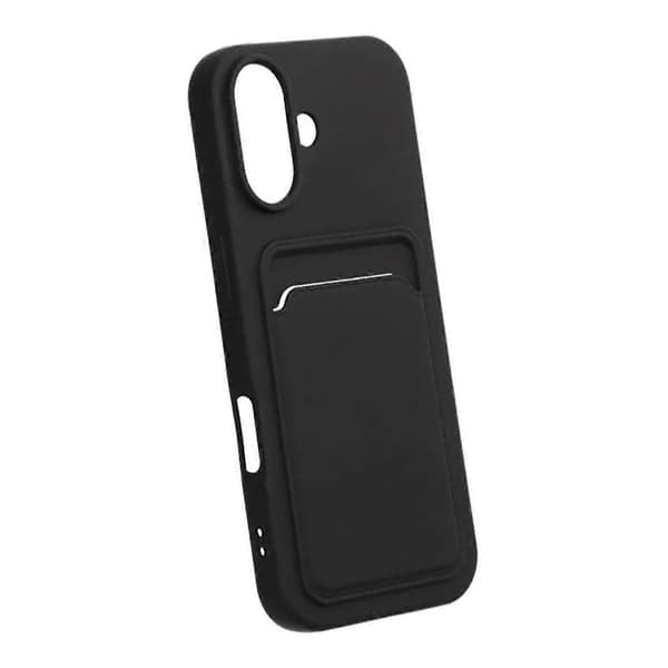 Silikone telefoncover med SIM-kortplads til iPhone 17 - Sort