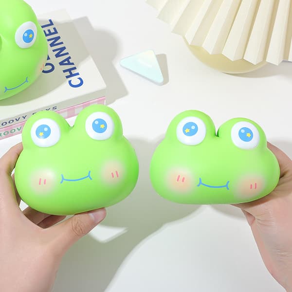 1-pack grodan mjuka leksaker 3D Squishy leksaker stressavlastande klämleksak
