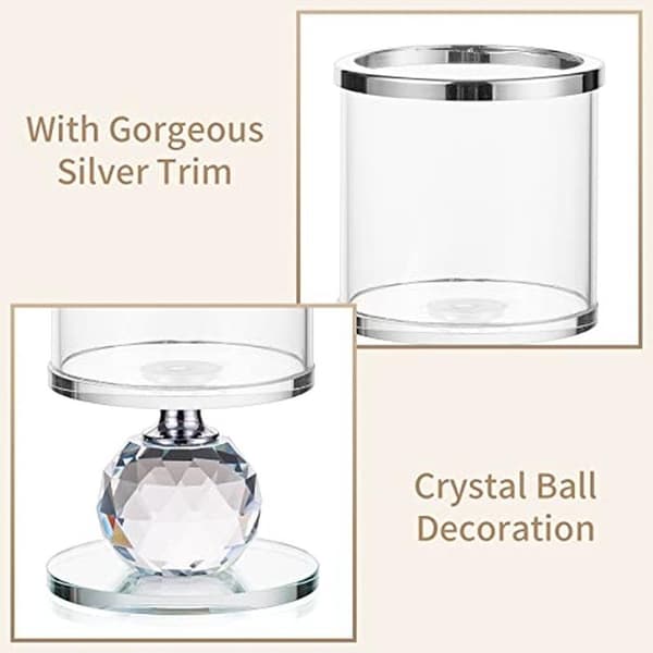 Kristall lysestake, 2 klare glasslysestaker, moderne - Perfekt