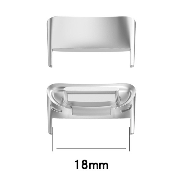 1 Par Ersättningsarmband för Fitbit Charge 5 med Spänne och Metallänkar Silver Fitbit Charge 5