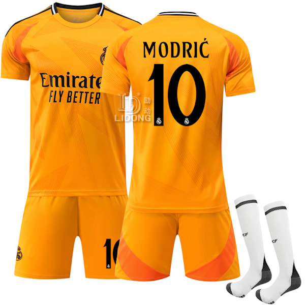 Xbi- 2425 Real Madrid Vieras Jalkapallopaita Set Orange 10 MODRIC #18