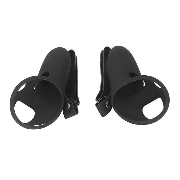 2 stk. Touch Controller Grebsdæksel Silikone Grebsdæksel Beskytter med Knoremme til Meta Quest Pro Black Style B