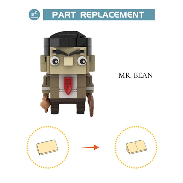 Mr. Bean MOC-81044 Byggklossdockor Montera Byggklossleksaker