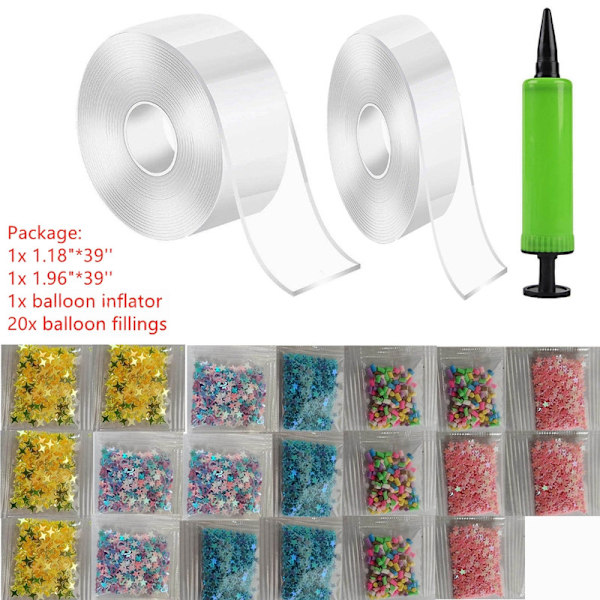 Gör-det-själv bubbelblåsande nano-tejpsatser Stressavlastande set Blåsande bubbeltejp DIY- set