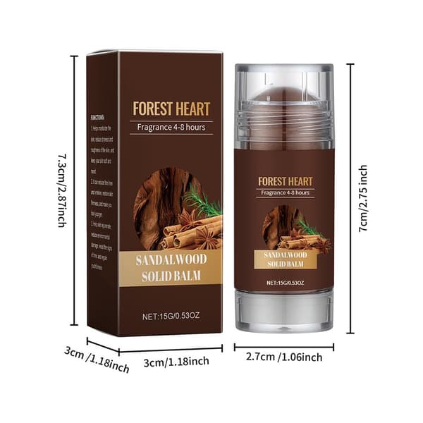 Sandeltræ Fast Parfume - Skovhjerte Duft 4-8 timer - Netto: 15g/0.53oz C1E1