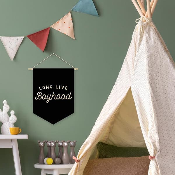 kidsroom Lerretbanner black