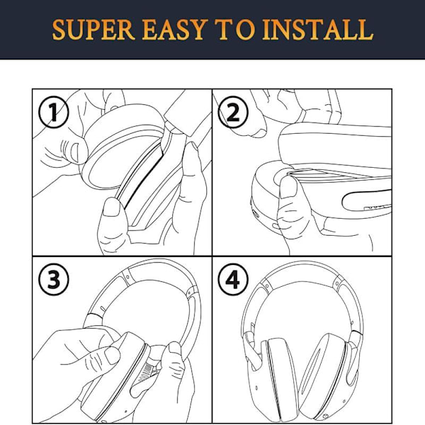 Ørepuder til SteelSeries Arctis 3/5/7/9/9X/Pro Sort 1 par