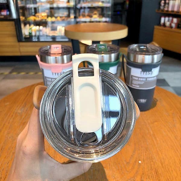 Wekity dubbellager stor kapacitet bilmugg semesterpresent rostfri sugrörsmugg, 550ml (WZ1410)