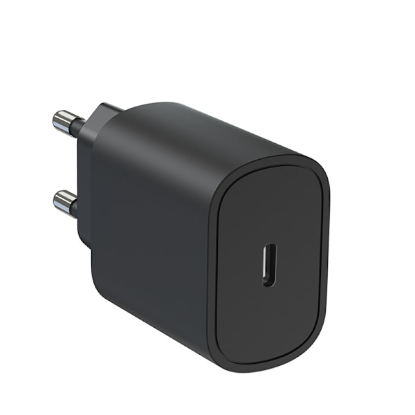 25W superraskt ladehode kompatibelt med Samsung Note10/s10/s20 mobiltelefon PD-lader Type-C-port svart[mo] black Charger+cable