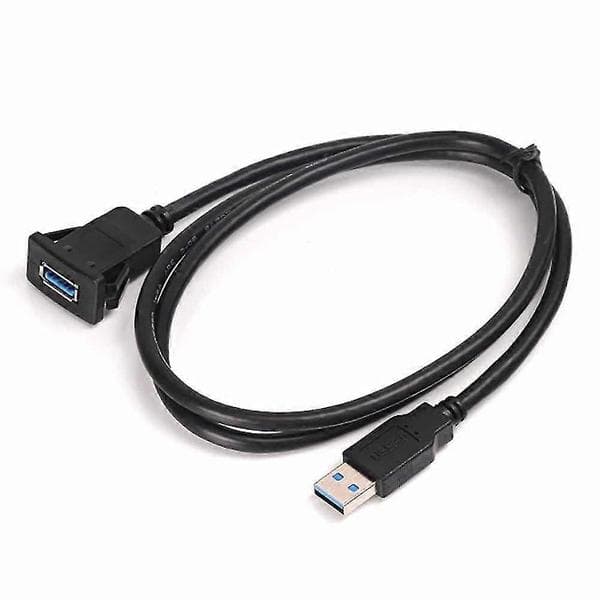 USB Panel Flush Mount Kabel USB 3.0 Forlænger USB Mount, Dash Mount, Flush Mount, Panel Mount Kabel, Til Bil, Båd, Motorcykel (firkantet enkelt USB 3.0