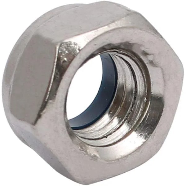 10 stk. Låsemutter Venstregjenget M8x1.25mm Metrisk Gjenget 304