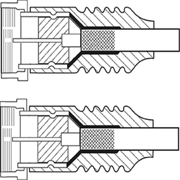 SAT-antennkabel (Klass A+, >95 dB), 3x skärmad Vit