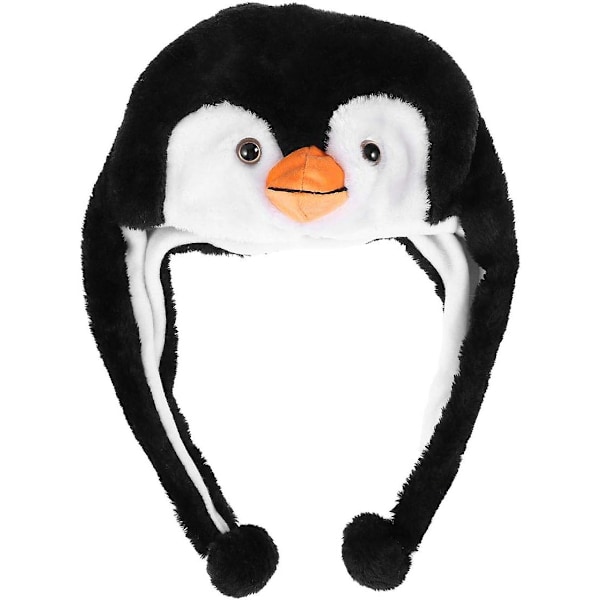 Plush Animal Hat Penguin Earflap Cap Winter Ski Aviator Style Hood For Children Adults (hs)