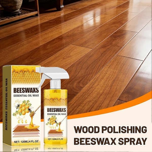 Bivoks æterisk olie gulvvoks - 120 ml spraypolish til trægulve og møbler 3pcs