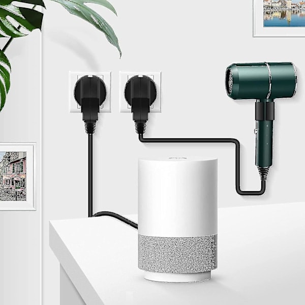 Schuko-kontakt vinklad stickpropp 3-pack, jordad stickpropp med böjskydd, kontakt 250V (16A), strömstickpropp vinklad för utomhusbruk