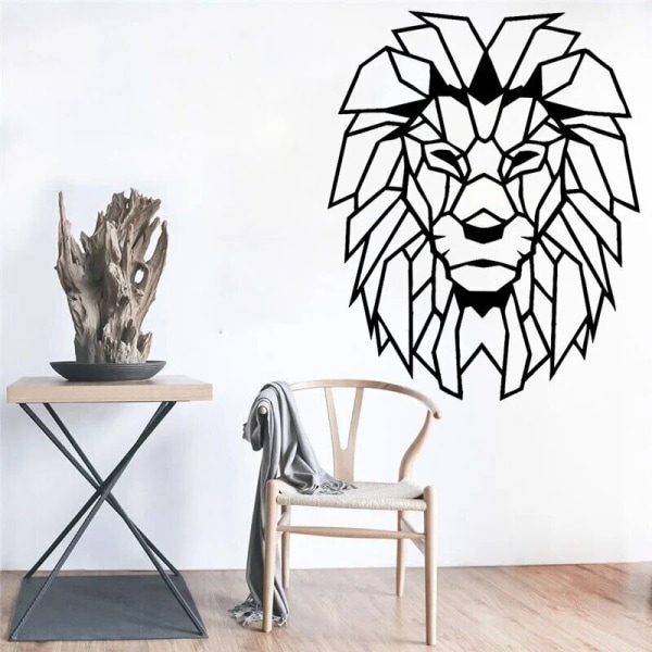 Geometric Objects Animal Wall Stickers Lion Head Art Decal Mural Child Room