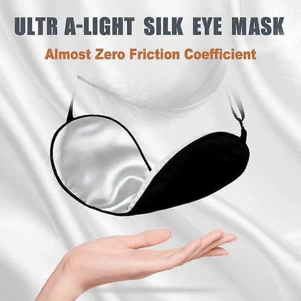 Sömnmask i siden, 2-pack. 100 % mullbärssilke ögonmask för sömn för kvinnor och män.