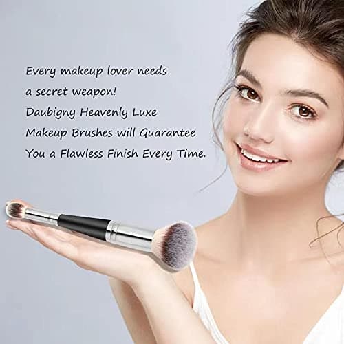 Foundation Brush Double-Sided Concealer, Quick and Easy Application for Liquid, Precision Angled & Heavenly Luxe Cruelty-free Hair