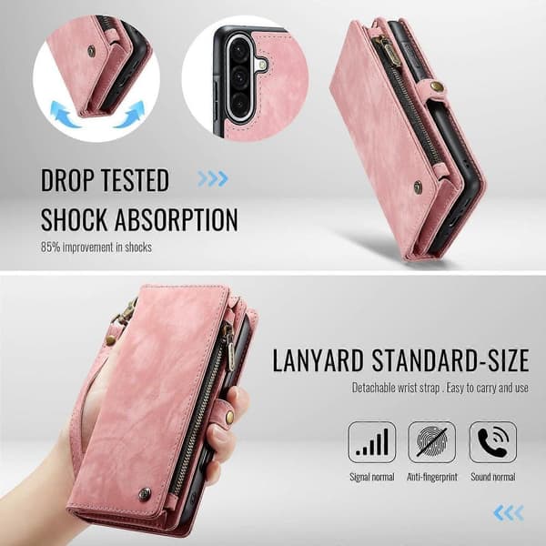 CaseMe 008 Avtakbart Multifunksjonelt Lærfutteral For Samsung Galaxy A56