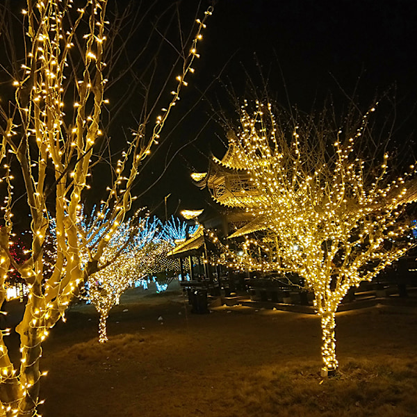 100M 600 LED Ljusslinga Utomhus Karneval Bröllop Inomhus Trädgårdsbelysning