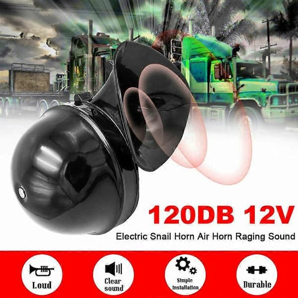 12V Mono Svart Sneglehøyttaler
