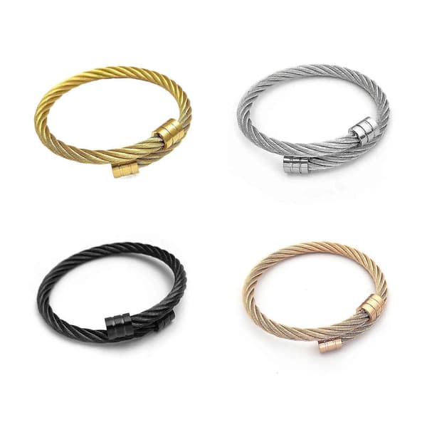 Lymfedrænage Magnetiske Armbånd Crainoc Titaniumion Osimium Armring Silver
