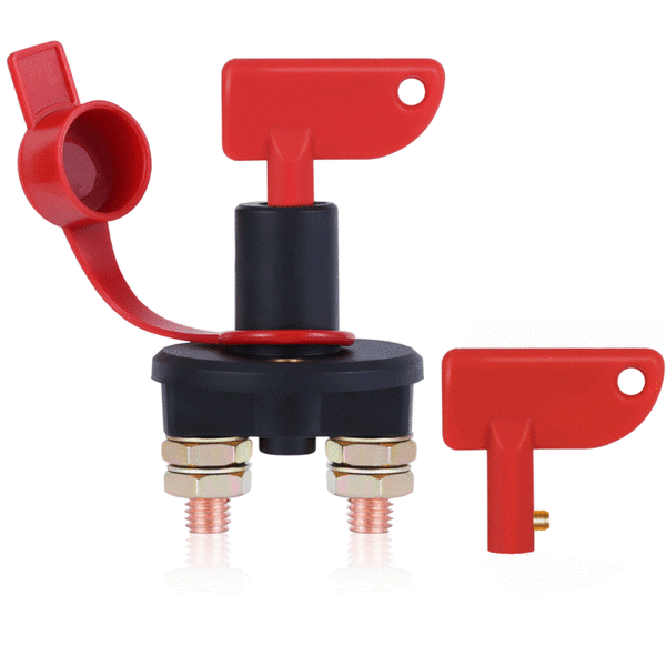 Car Battery Disconnect Main Switch, Waterproof Heavy Duty Battery Isolator Switch On-Off, Battery Disconnect Master Power Cut-Off Switch