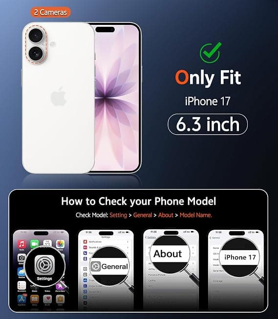 FNTCASE for iPhone 17 Clear Case, Magnetic with Screen Protector, Compatible with MagSafe, Anti-Yellowing Robust Shockproof Case, C-Pink C-Pink