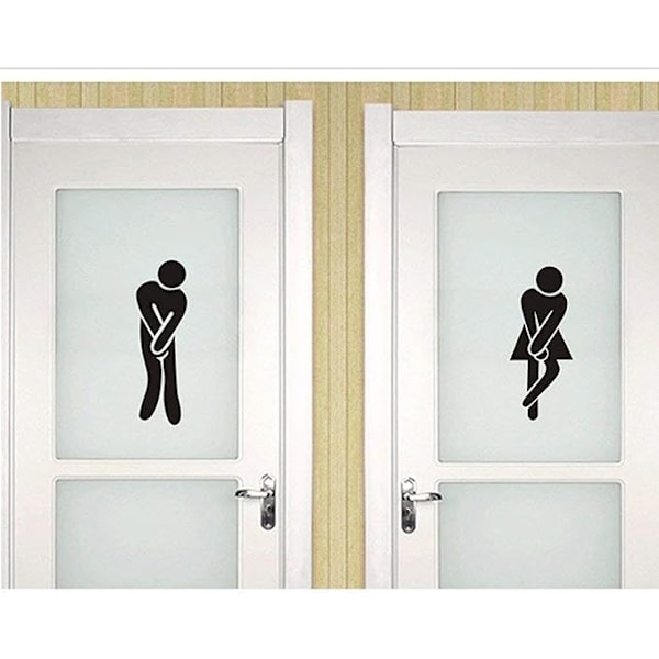 DIY irrotettava mies nainen wc kylpyhuone WC kyltti, ovi A