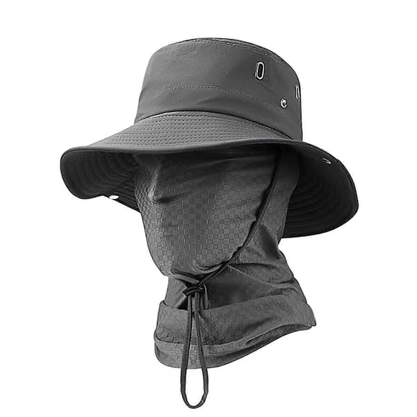 Fiske Solhat – Is Silke & Hurtigtørrende – til Vandring & Udendørs Sport Dark Gray One Size