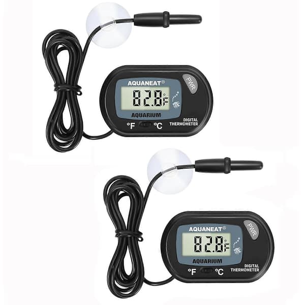 2-pak akvarietermometer, akvarietermometer, digital temperaturtest, med stort LCD-display